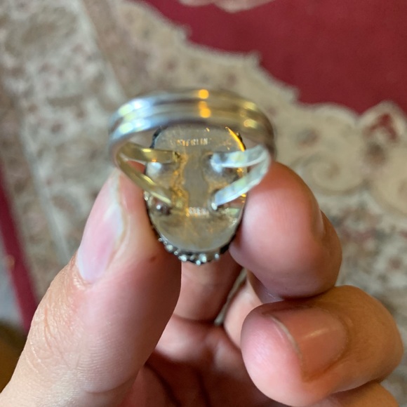 Sterling blue diamond ring - Picture 3 of 4